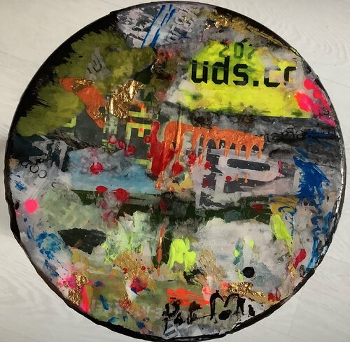 tabouret street art "UDS" di PatMoli, Altri media in vendita su Singulart