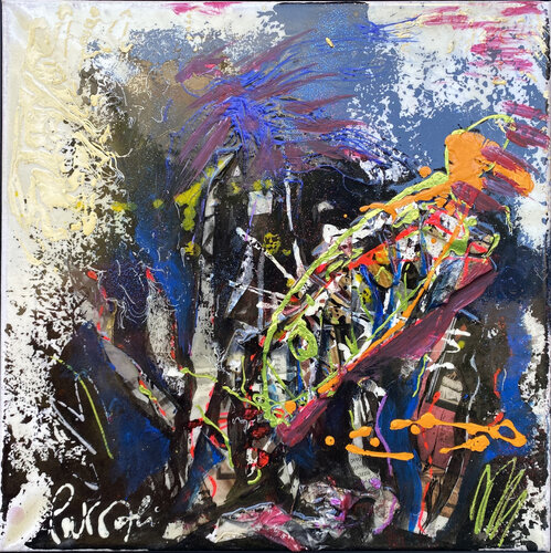 Poisson en relief dans les algues di PatMoli, Pittura in vendita su Singulart