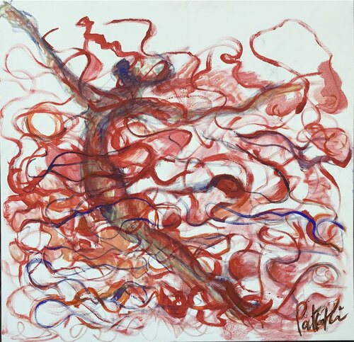 NAGE EN MER ROUGE de PatMoli, Pintura a la venta en Singulart