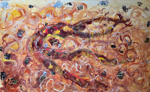 Rêve orange di PatMoli, Pittura in vendita su Singulart