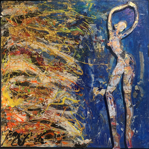 Danseuse en feu en volume by PatMoli, Painting for Sale on Singulart