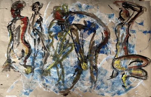 4 FEMMES AU BAIN di PatMoli, Opera su carta in vendita su Singulart