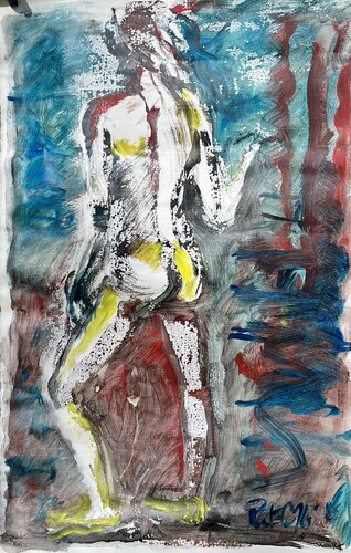 FEMME NUE DE DOS sur toile di PatMoli, Opera su carta in vendita su Singulart