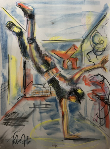 HIP HOP  SUR UNE MAIN van PatMoli, Tekening te koop op Singulart