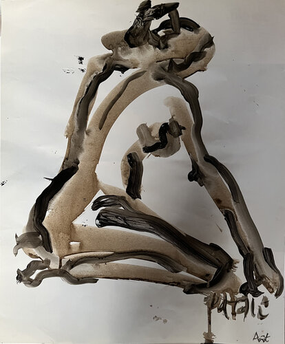 CALENDRIER FEMME NUE AOUT by PatMoli, Drawing for Sale on Singulart