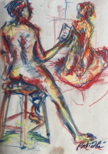 LECTURE DE FEMME di PatMoli, Opera su carta in vendita su Singulart