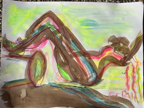 FEMME ALLONGEE van PatMoli, Tekening te koop op Singulart