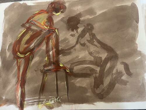 2 femmes di PatMoli, Disegno in vendita su Singulart