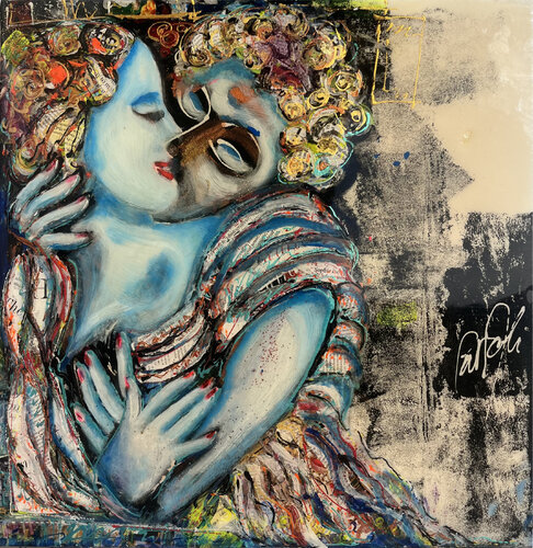 Le Baiser de Fragonard von PatMoli, Malerei kaufen auf Singulart