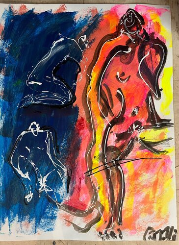 3 poses by PatMoli, Work on Paper for Sale on Singulart