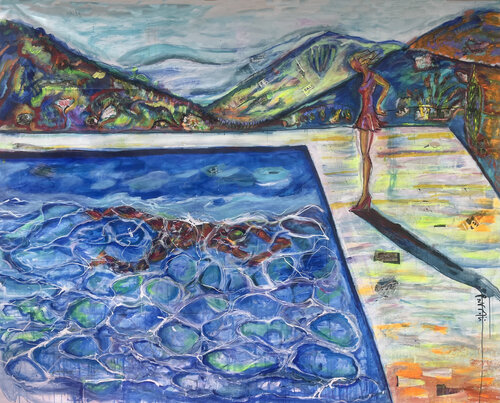 PISCINE EN PROVENCE von PatMoli, Malerei kaufen auf Singulart