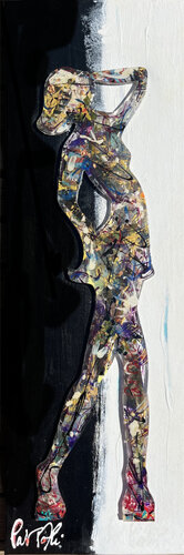 DANSEUSE EN RELIEF SUR TOILE 120 di PatMoli, Altri media in vendita su Singulart