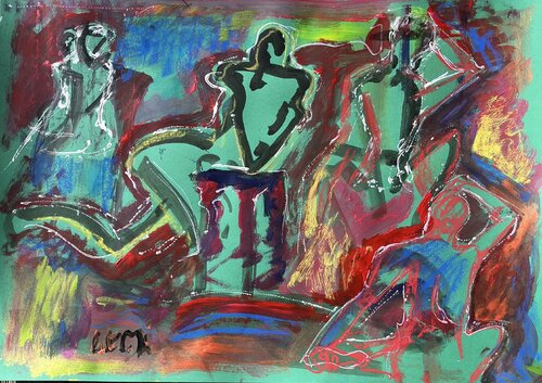 Hommes dans tous leurs états di PatMoli, Pittura in vendita su Singulart