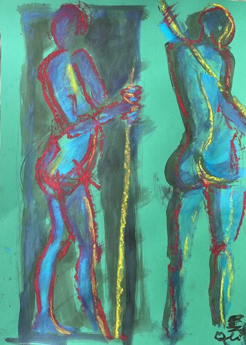 Hors du cadre vert di PatMoli, Pittura in vendita su Singulart