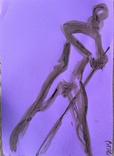 En avant, sur violet par PatMoli, Peinture en vente sur Singulart