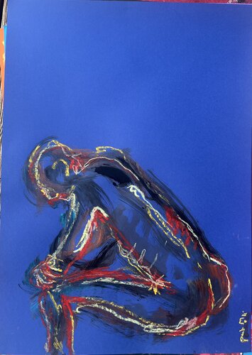 Seul dans la nuit by PatMoli, Work on Paper for Sale on Singulart