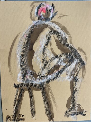 L'homme assis de PatMoli, Pintura a la venta en Singulart