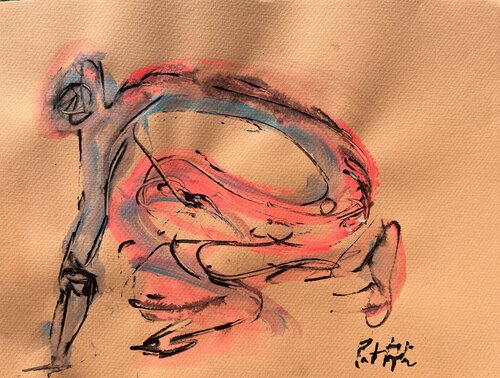 Homme animal 2 de PatMoli, Obra en papel a la venta en Singulart