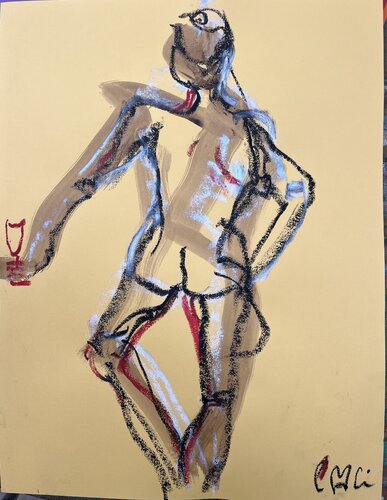 Forte sur jaune par PatMoli, Œuvre sur papier en vente sur Singulart