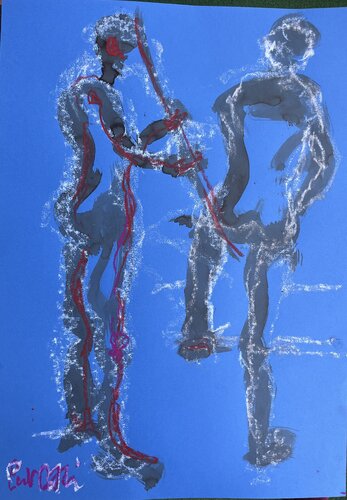 A baton rompu by PatMoli, Work on Paper for Sale on Singulart