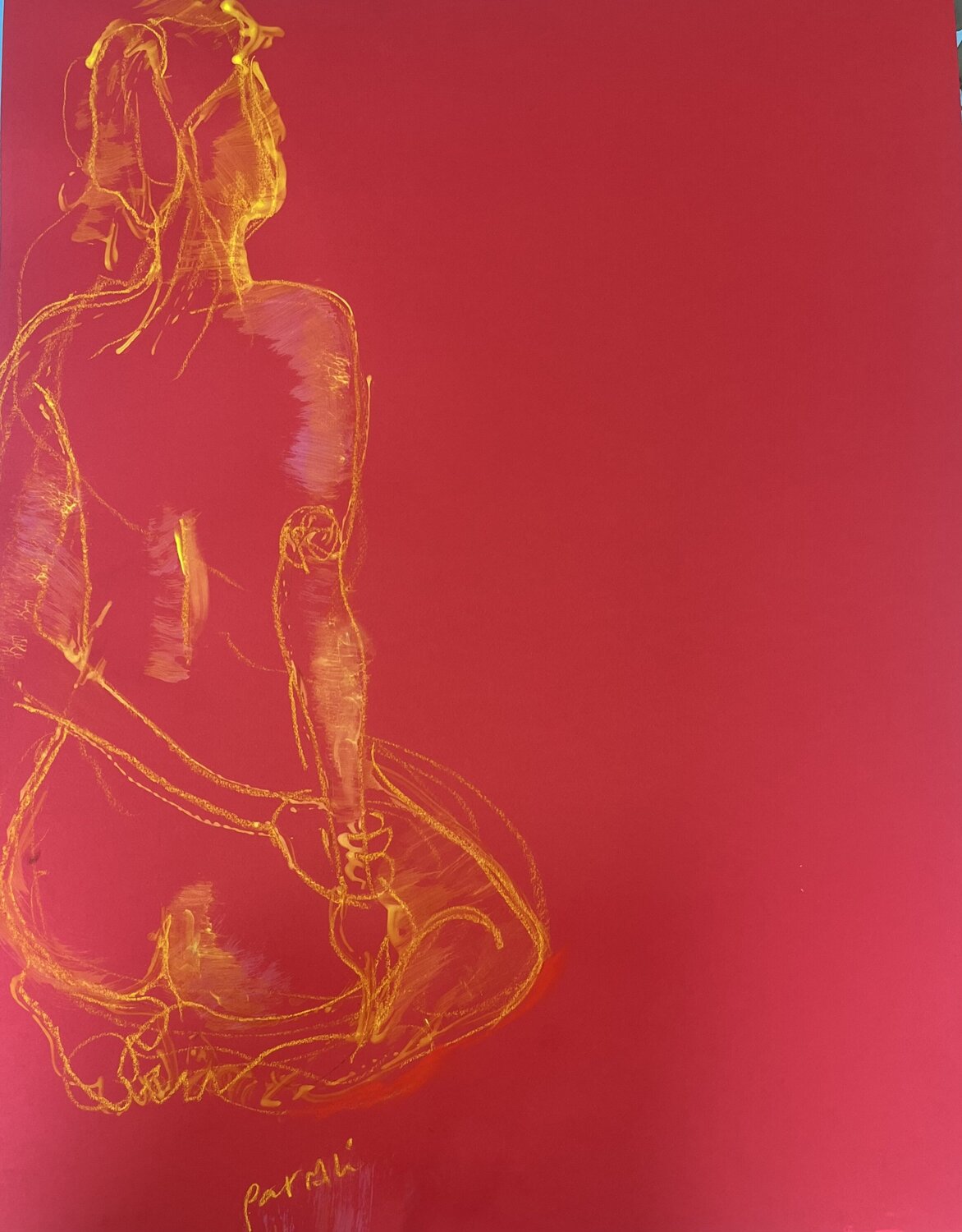 Femme  sur rouge PatMoli
