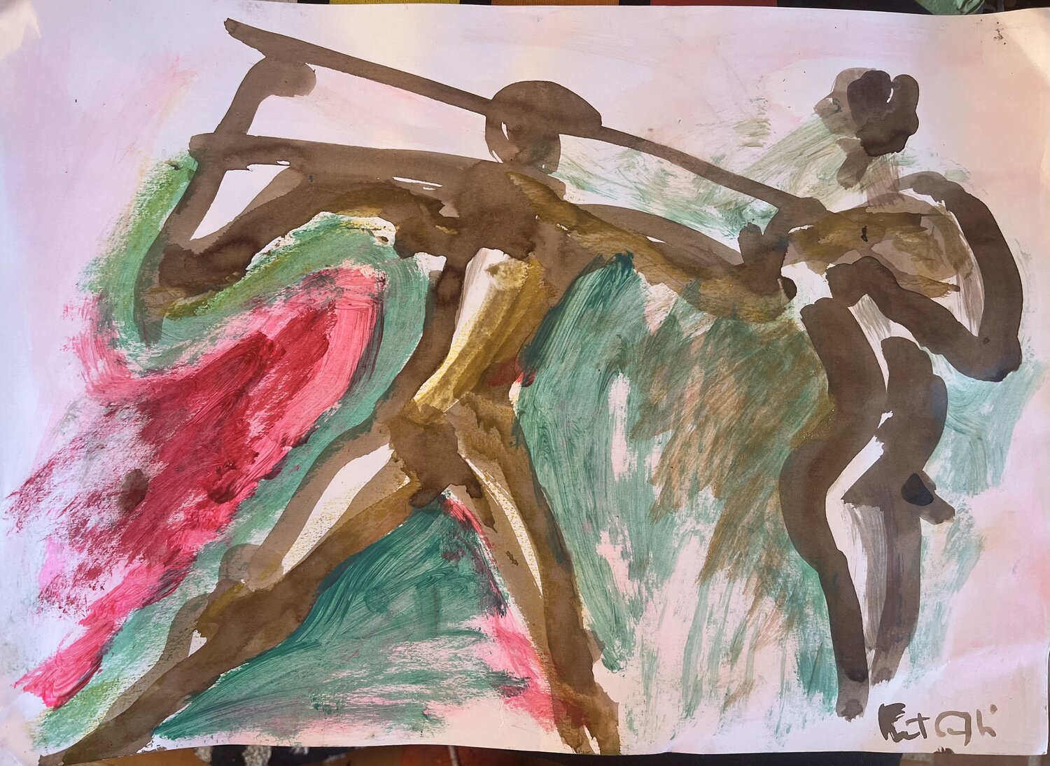 L'élan du Guerrier  ( 2 hommes ) PatMoli