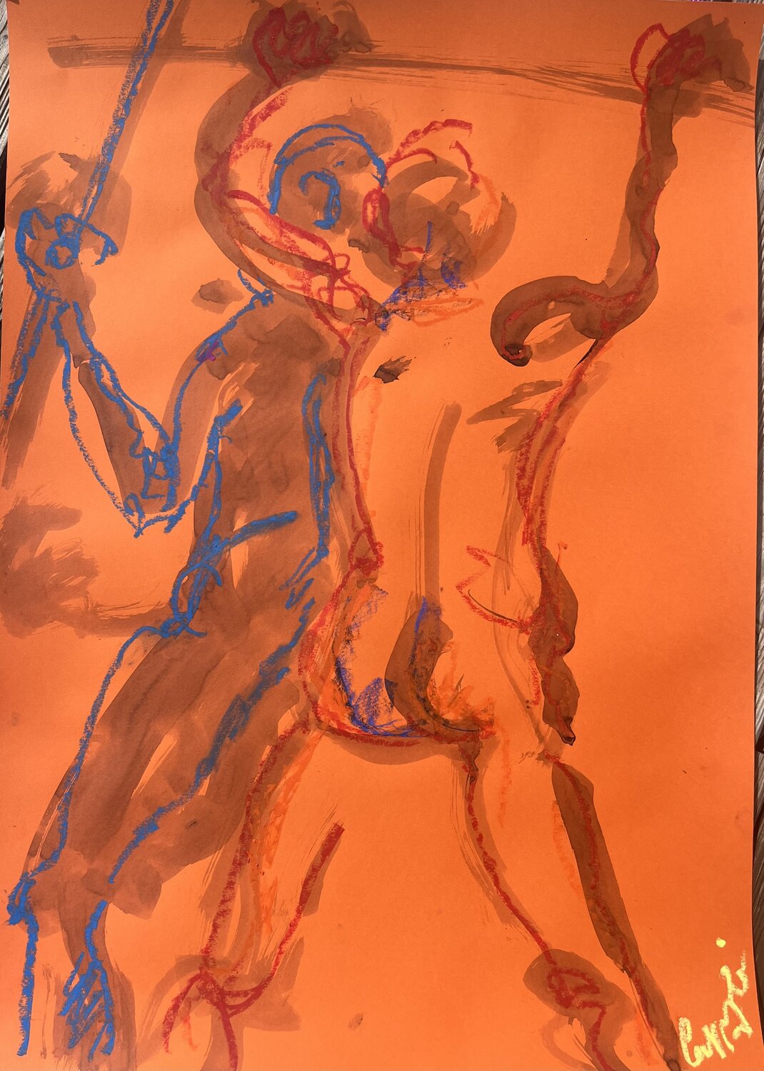 2 hommes  s'affrontant sur orange PatMoli