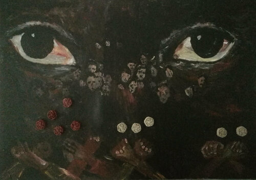 I did not choose to be a refugee van Einat Lev Ari, Schilderij te koop op Singulart