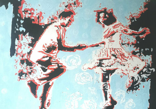 Dance with roses by Einat Lev Ari, Painting for Sale on Singulart