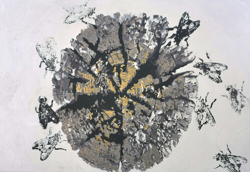 Buzzing anxiety van Einat Lev Ari, Schilderij te koop op Singulart