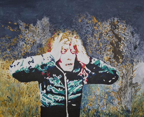 A panic  - Scared out of my mind di Einat Lev Ari, Pittura in vendita su Singulart