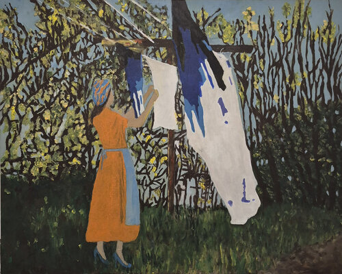 Secrets on the Line di Einat Lev Ari, Pittura in vendita su Singulart