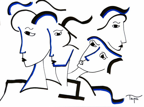✦  « L'Intrus » van Tropel, Werk op papier te koop op Singulart