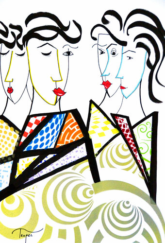 ✦  « Opposition » by Tropel, Work on Paper for Sale on Singulart