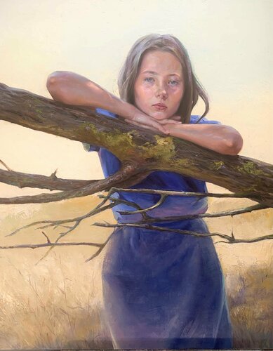Girl in Blue by Regina Lyubovnaya, Painting for Sale on Singulart