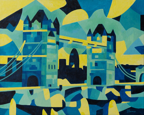 Tower Bridge at Dawn van Beate Blume, Schilderij te koop op Singulart