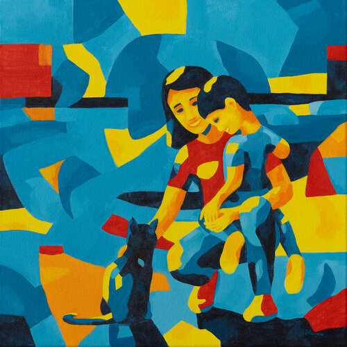 Happy Encounter di Beate Blume, Pittura in vendita su Singulart