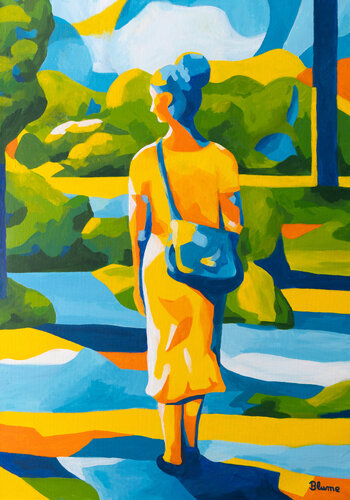 Woman in a Park van Beate Blume, Schilderij te koop op Singulart