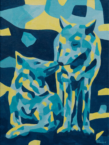 Wolf Bond von Beate Blume, Malerei kaufen auf Singulart