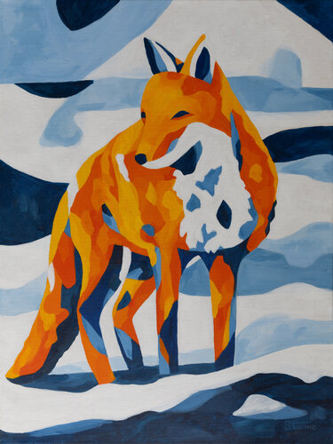 Red Fox in the Snow von Beate Blume, Malerei kaufen auf Singulart