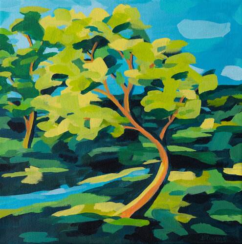 Tree by the Stream van Beate Blume, Schilderij te koop op Singulart