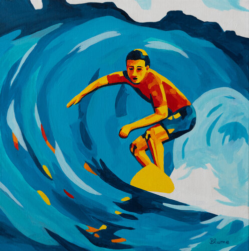 Out of the Blue Wave di Beate Blume, Pittura in vendita su Singulart