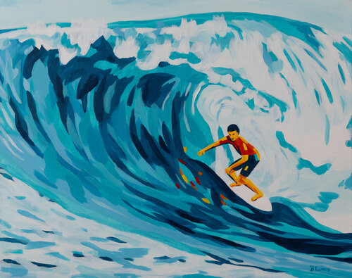 Catching the Big Wave di Beate Blume, Pittura in vendita su Singulart