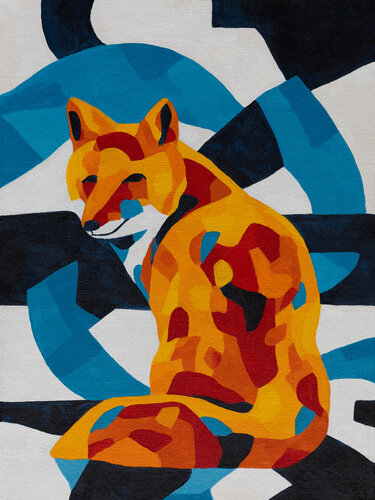Winterfox par Beate Blume, Peinture en vente sur Singulart