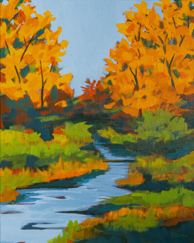 Autumn at the Stream de Beate Blume, Pintura a la venta en Singulart