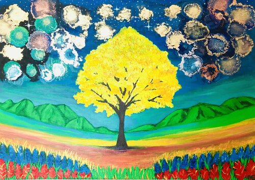 Araguaney von Amelie Monira Egenolf, Malerei kaufen auf Singulart