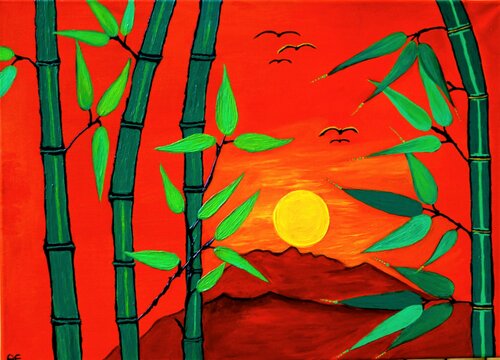 Exotic Sunrise di Amelie Monira Egenolf, Pittura in vendita su Singulart