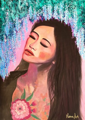 Dreaming of love van Amelie Monira Egenolf, Schilderij te koop op Singulart