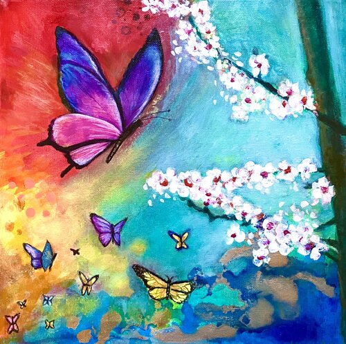 On the wings of hope par Amelie Monira Egenolf, Peinture en vente sur Singulart
