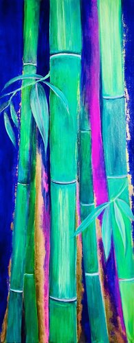 Bamboo Forest van Amelie Monira Egenolf, Schilderij te koop op Singulart